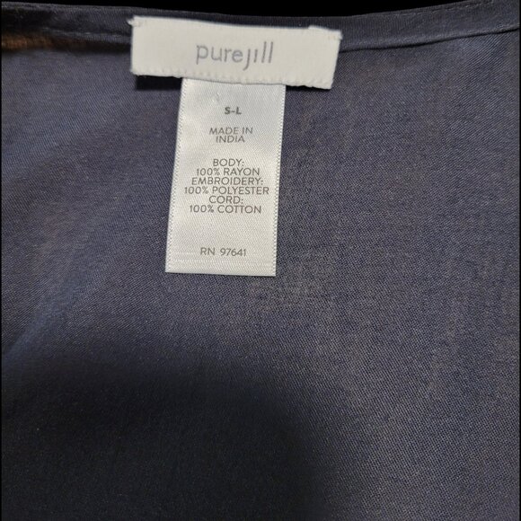 J. Jill Paisley Embroidered Soft Jacket / Kimono - Picture 6 of 8